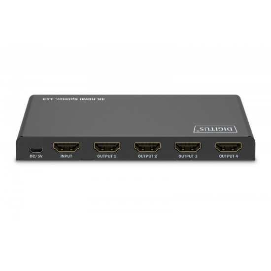Rozdzielacz/Splitter HDMI 1x4, 4K/60Hz UHD z HDR, 18 Gbps, HDCP 2.2, EDID