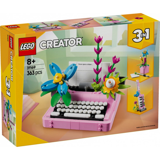 Klocki Creator 31169 Maszyna do pisania z kwiatami 