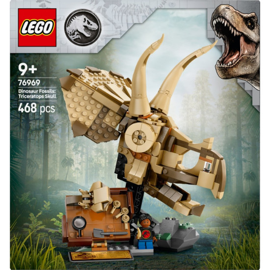 Klocki Jurassic World 76969 Szkielety dinozaurów: czaszka triceratopsa 