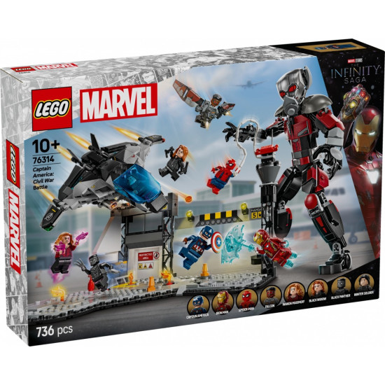 Klocki Super Heroes 76314 Kapitan Ameryka: Wojna bohaterów - bitwa 