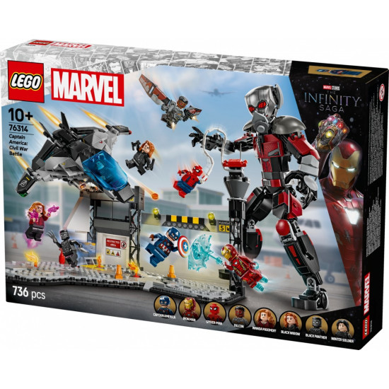 Klocki Super Heroes 76314 Kapitan Ameryka: Wojna bohaterów - bitwa 