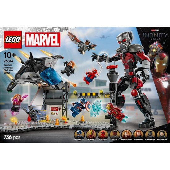 Klocki Super Heroes 76314 Kapitan Ameryka: Wojna bohaterów - bitwa 