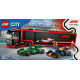 Klocki City 60445 F1 Ciężarówka z bolidami RB20 i AMR24 F1 
