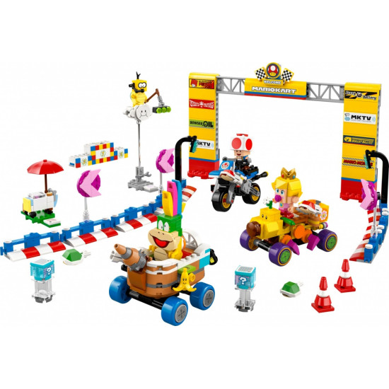 Klocki Super Mario 72036 Mario Kart - Zestaw Baby Peach i Grand Prix 