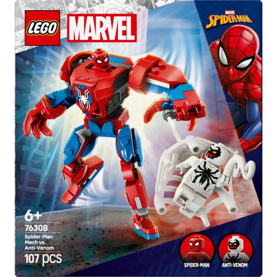 Klocki Super Heroes 76308 Mech Spider-Mana kontra Anti-Venom 