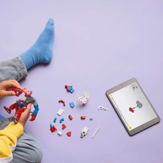 Klocki Super Heroes 76308 Mech Spider-Mana kontra Anti-Venom 