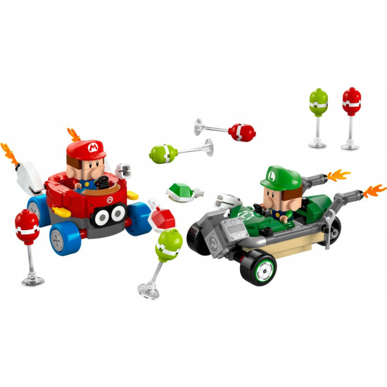 Klocki Super Mario 72034 Mario Kart - Baby Mario kontra Baby Luigi 