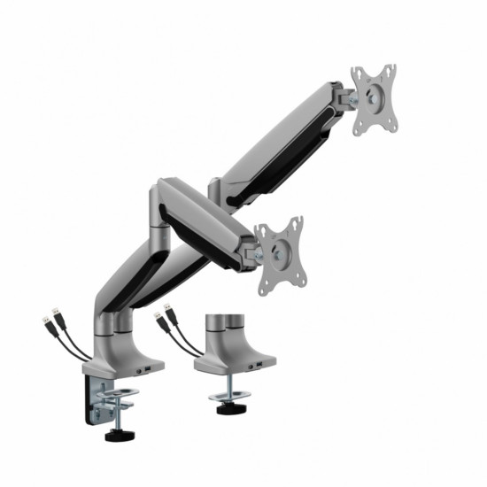 Uchwyt biurkowy gazowy do 2 monitorów LED/LCD 17-35