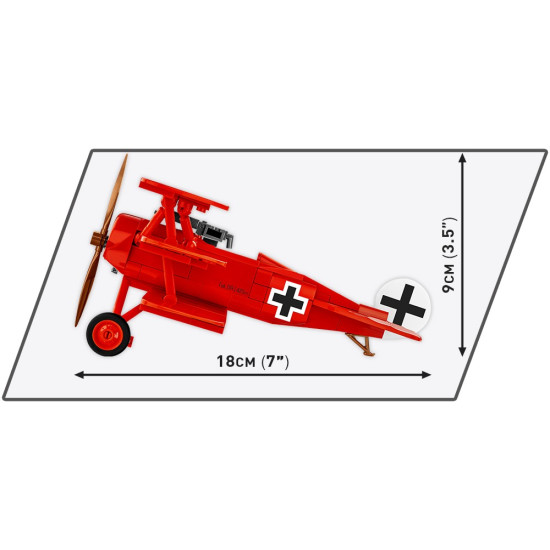 Klocki Fokker DR.1 Czerwony Baron 221 klocków 