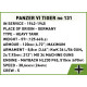 Klocki Panzer VI Tiger I no 131 