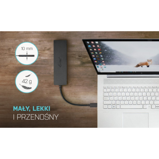 Adapter USB-C Metal HUB 2x USB 3.0 + 2x USB-C 