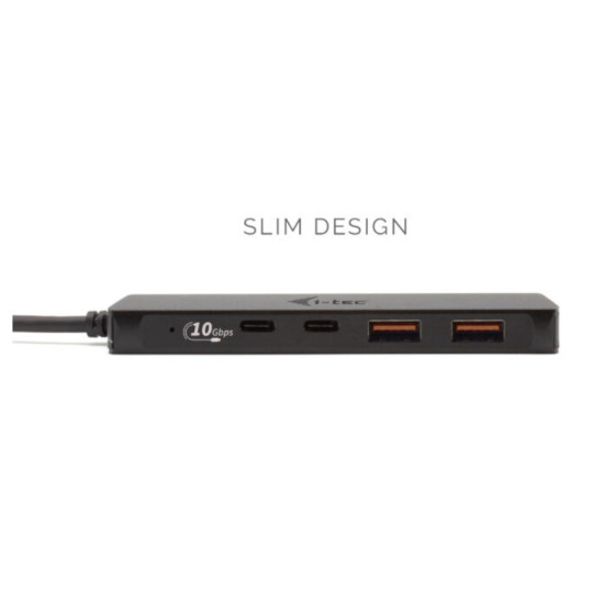 Adapter USB-C Metal HUB 2x USB 3.0 + 2x USB-C 