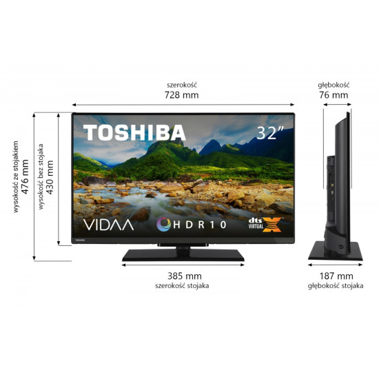 Telewizor LED 32 cale 32WV3F63DG