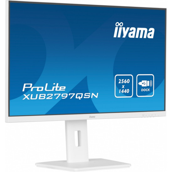 Monitor 27 cali XUB2797QSN-W2 IPS,QHD,USB-c Dock,HDMI,DP,PD-65W,2x2W, 4xUSB(3.2),300cd/m2,80M:1,sRGB:99%/5y/ 