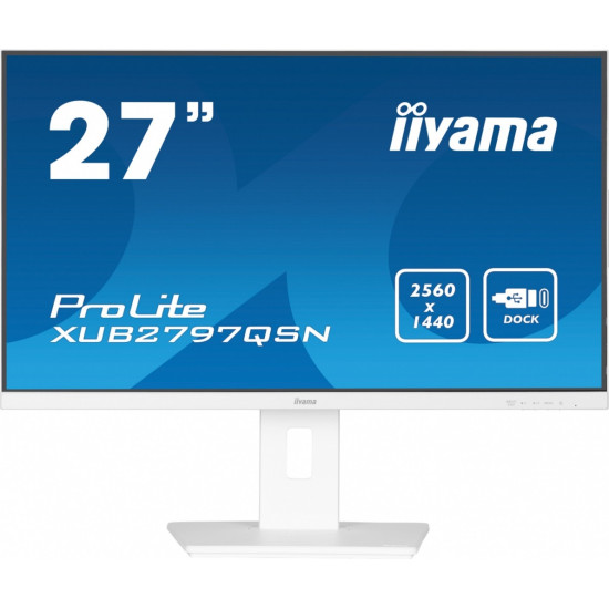 Monitor 27 cali XUB2797QSN-W2 IPS,QHD,USB-c Dock,HDMI,DP,PD-65W,2x2W, 4xUSB(3.2),300cd/m2,80M:1,sRGB:99%/5y/ 
