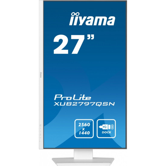 Monitor 27 cali XUB2797QSN-W2 IPS,QHD,USB-c Dock,HDMI,DP,PD-65W,2x2W, 4xUSB(3.2),300cd/m2,80M:1,sRGB:99%/5y/ 