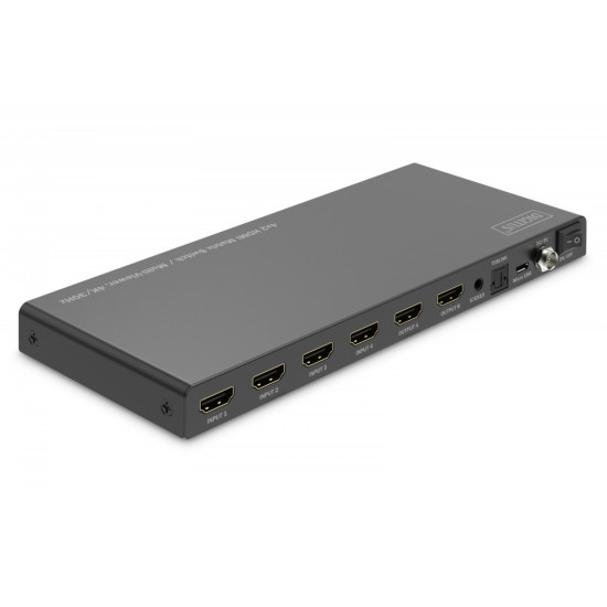 Przełącznik/Matrix HDMI 4/2-porty 4K/30Hz UHD HDCP 1.4 audio z pilotem