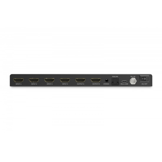 Przełącznik/Matrix HDMI 4/2-porty 4K/30Hz UHD HDCP 1.4 audio z pilotem
