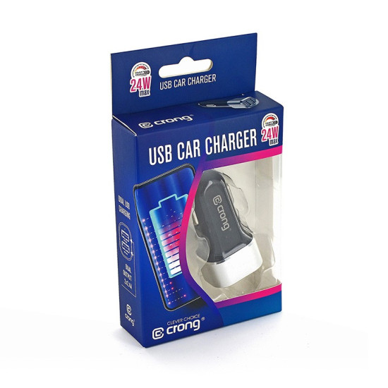 Ładowarka samochodowa Power Car Charger 24W - 2xUSB 2.4A
