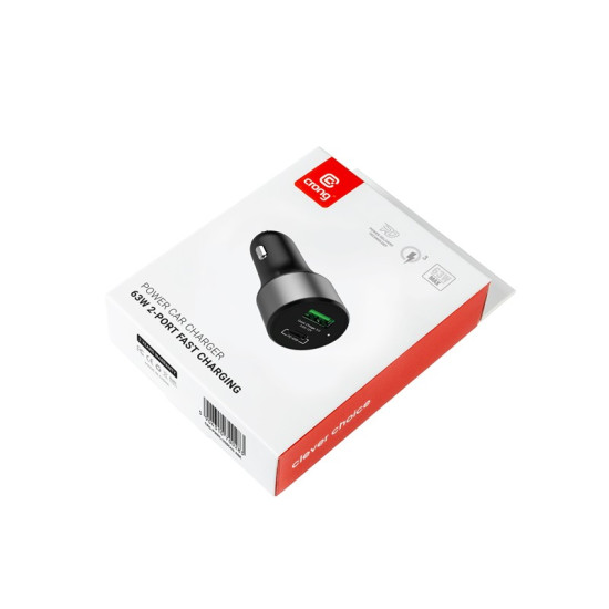  Ładowarka samochodowa Power Car Charger 63W USB-C PD 45W + USB QC 3.0 18W
