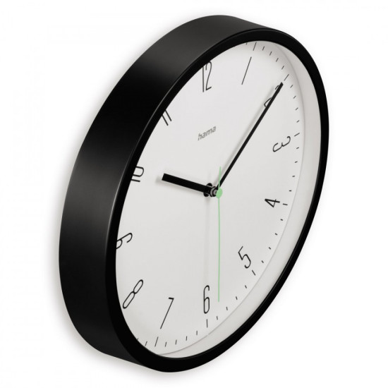 Zegar ścienny Capri 25 cm Czarny