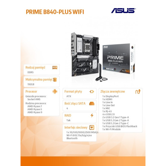 Płyta główna PRIME B840-PLUS WIFI 