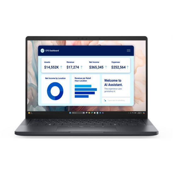 Laptop Dell Pro 13 Premium PA13250/Ultra 7 268V/32GB/512GB SSD Gen4 CL35/13.3 QHD+ Touch/Arc/FgrPr/Cams&Mic/WLAN+BT/Bck Kb/3C/vPro/3YPS Magnesium