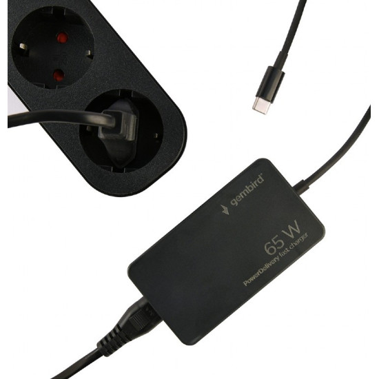 Ładowarka uniwersalna 65W USB-C FC czarna