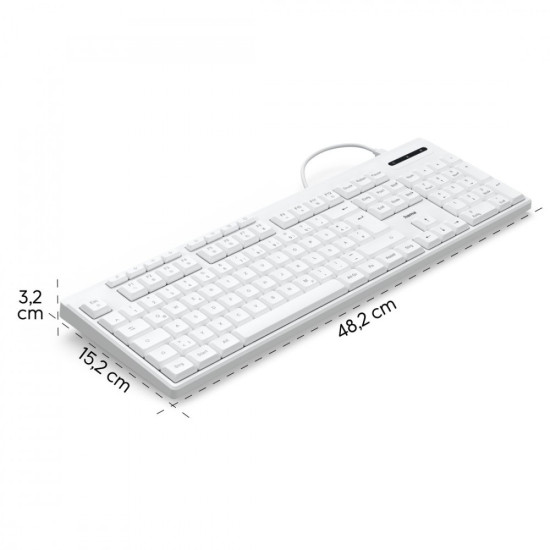 Klawiatura CK-200 przewodowa Biała 