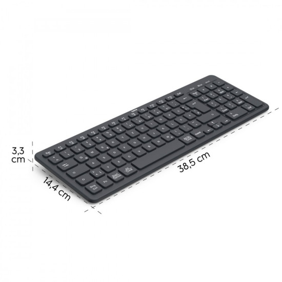 Klawiatura WK-300 bezprzewodowa Czarna 