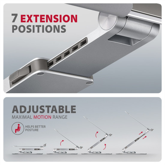 STND-LR Podstawa do laptopów aluminiowa 10-16