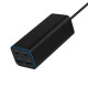 Ładowarka uniwersalna 100W GaN 2xUSB-A 2xUSB-C szybkie ładowanie czarna 