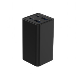 Ładowarka uniwersalna 65W GaN 2xUSB-A 2xUSB-C szybkie ładowanie czarna 