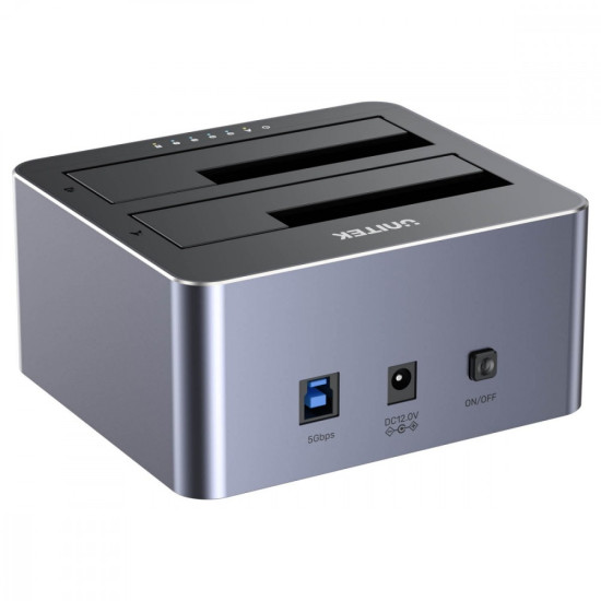 Stacja klonująca dyski 2,5/3,5 USB 5 Gbps; Y-3026GY01-EU 