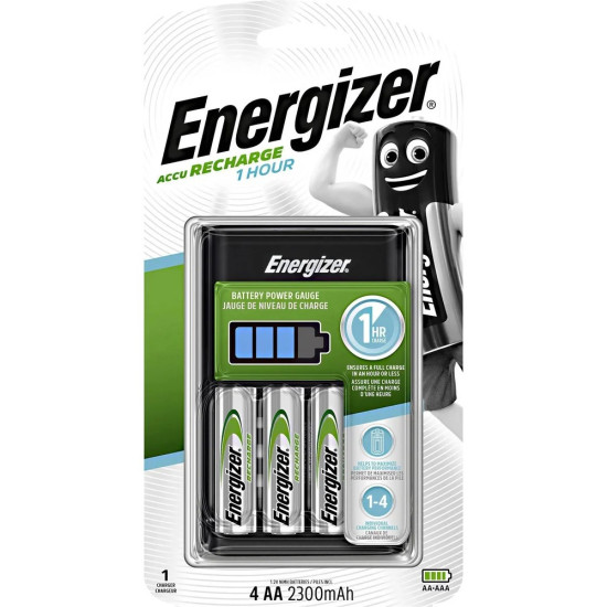 Ładowarka akumulatorowa NI-MH 1 HOUR + 4x akumulator R6/AA 2300mAH 