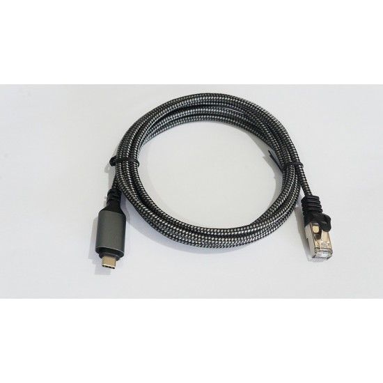 Kabel USB C - RJ-45 2 m  kat.6, 1 Gbit 
