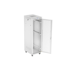 Szafa instalacyjna rack stojąca 19 cali 42U 600x800 drzwi perforowane LCD szara (Flat pack)