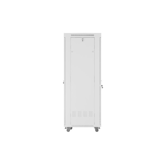 Szafa instalacyjna rack stojąca 19 cali 42U 600x800 drzwi perforowane LCD szara (Flat pack)
