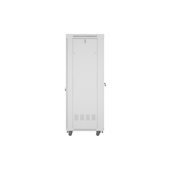 Szafa instalacyjna rack stojąca 19 cali 42U 600x800 drzwi perforowane LCD szara (Flat pack)