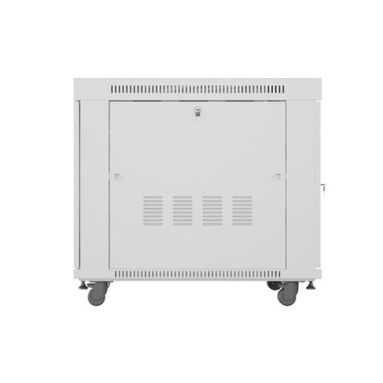 Szafa instalacyjna rack stojąca 19 cali 15U 800x1000 drzwi perforowane LCD szara (Flat pack)