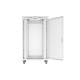 Szafa instalacyjna rack stojąca 19 cali 27U 800x1000 drzwi perforowane LCD szara (Flat pack)