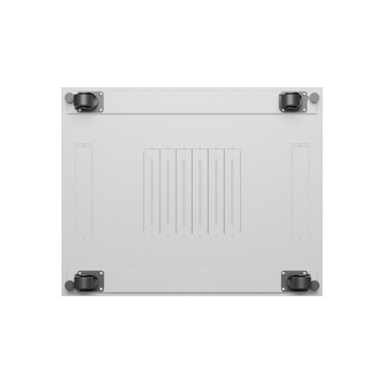 Szafa instalacyjna rack stojąca 19 cali 27U 800x1000 drzwi perforowane LCD szara (Flat pack)