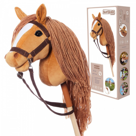 Koń na kiju Hobby Horse HOPPIHORSE A3 Chestnut - brąz, maść kasztanowata
