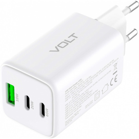 Ładowarka sieciowa 3xUSB 65W 3,24A Power Delivery 3.0 QC4.0 