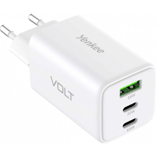 Ładowarka sieciowa 3xUSB 65W 3,24A Power Delivery 3.0 QC4.0 