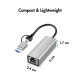 Adapter USB-A/-C do 2,5G Ethernet, szary 