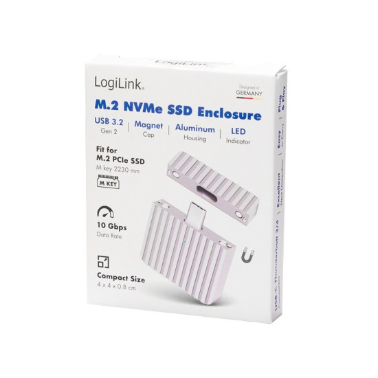 Micro kieszeń USB3.2 1x Gen2, USB-C, PCOe NVMe 