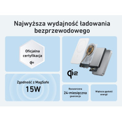Powerbank indukcyjny MagGo 10000mAh biały