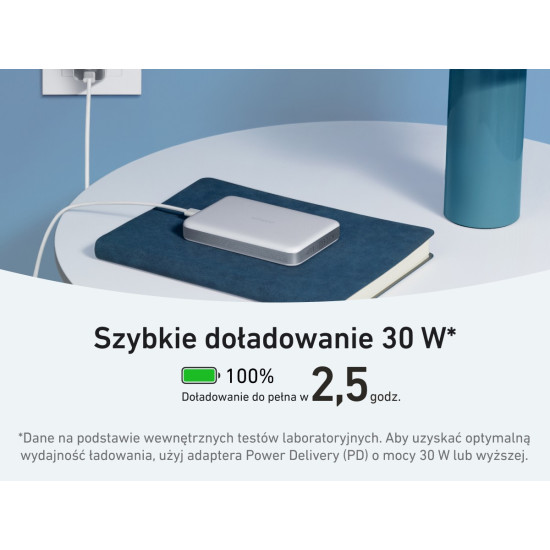 Powerbank indukcyjny MagGo 10000mAh biały