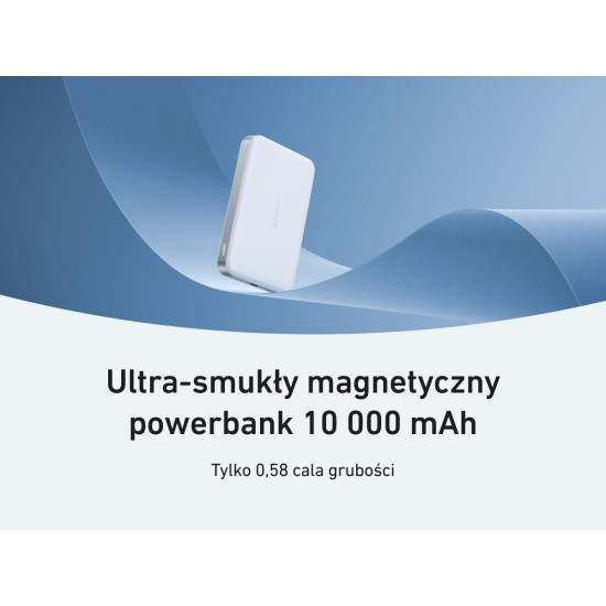 Powerbank indukcyjny MagGo 10000mAh biały